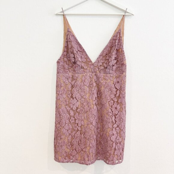 Free People Dangerous Love Floral Lace V-Neck Mini Dress Boho Party Cocktail 10 - Picture 4 of 11